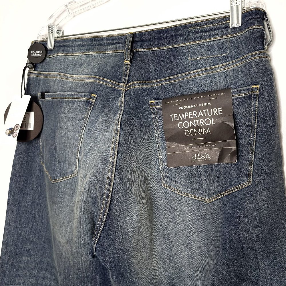 NWT DISH Relaxed Skinny Dirty Wash Jeans